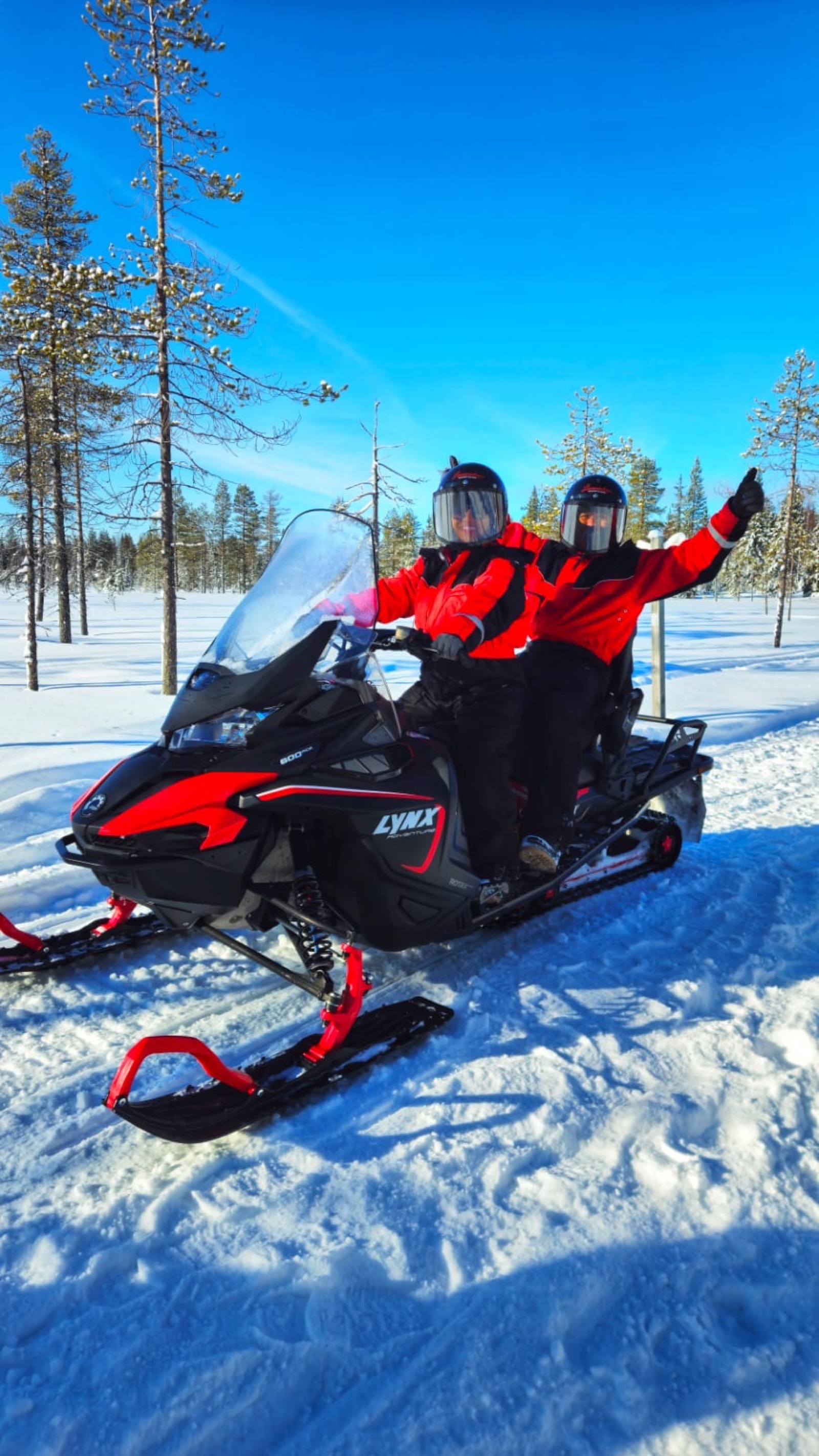 Snowmobile Aurora Expedition Ruka Finland